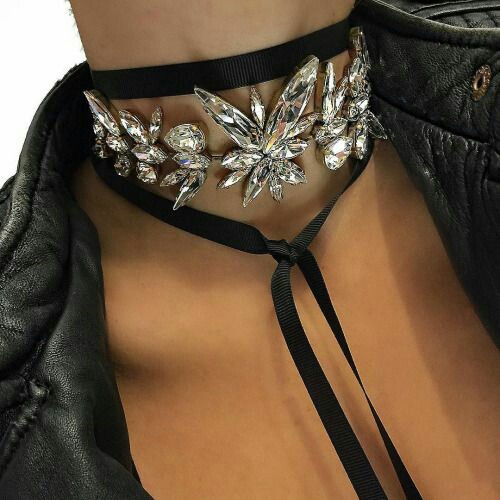 Silver Tattoo Choker Necklace - Etsy