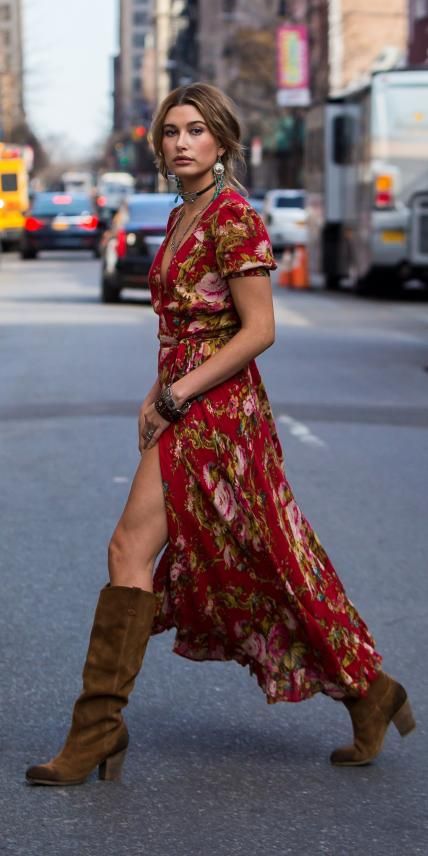 Floral Dresses and Suede Choker