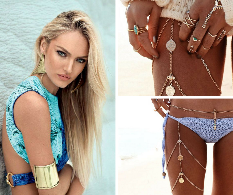 Cuff Arms and Body Chains, Boho-Inspired Look