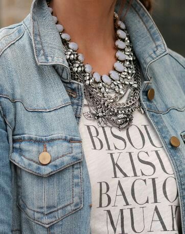 Statement Necklace and a Graphic Tee