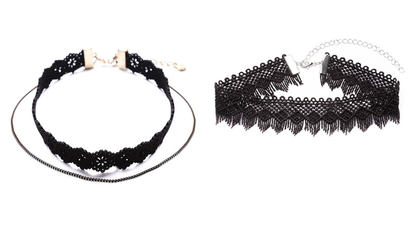 Black lace chokers