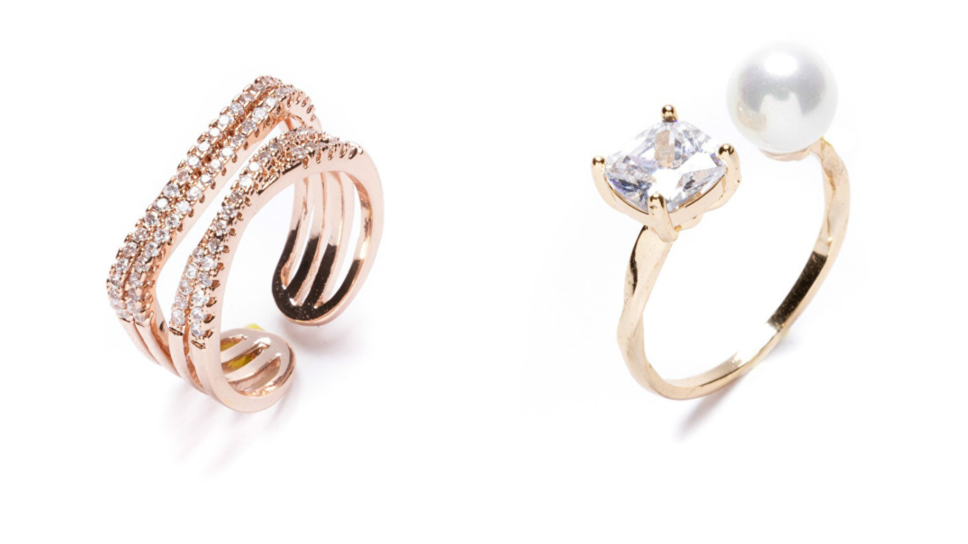 Pretty and sparkling rings for an elegant wedding look