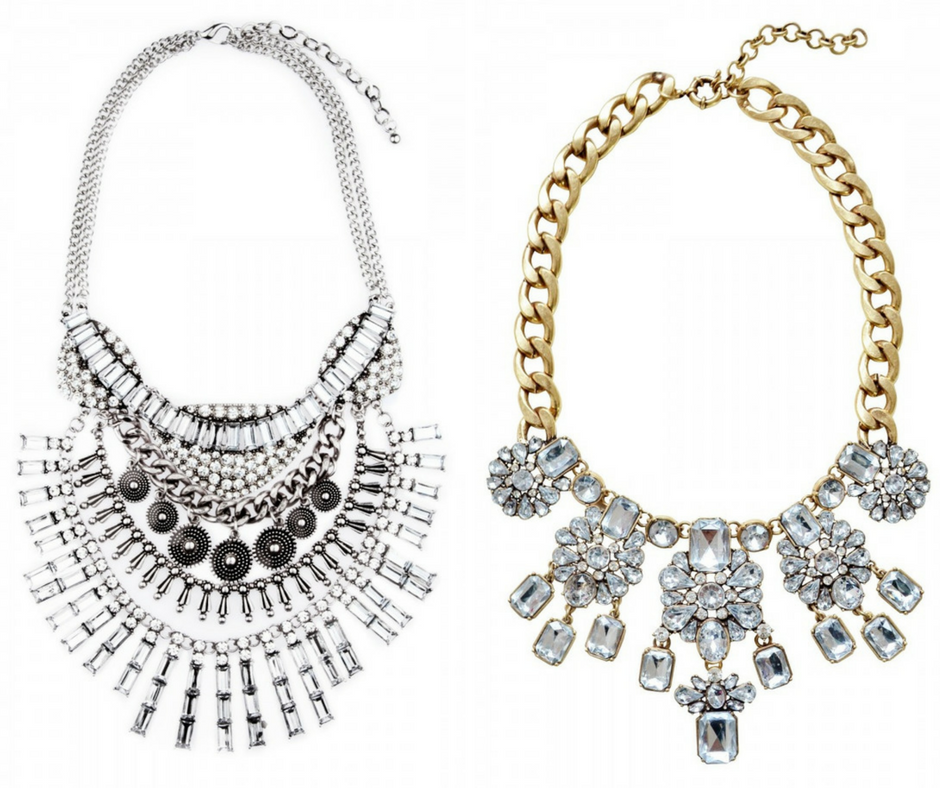 Silver statement necklaces, chunky necklaces