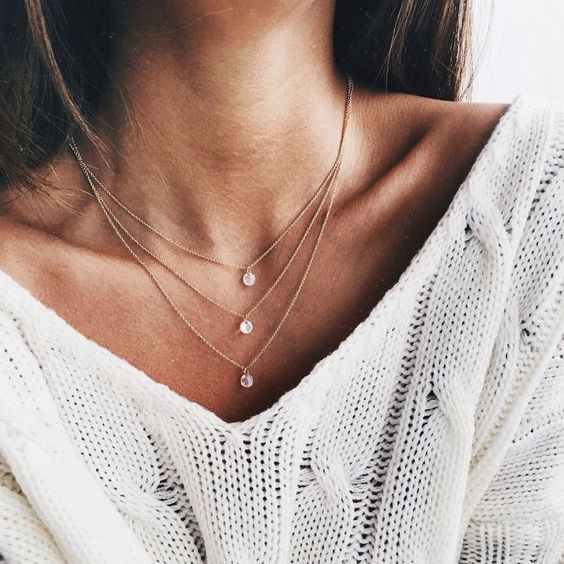 Layered necklaces, dainty necklaces