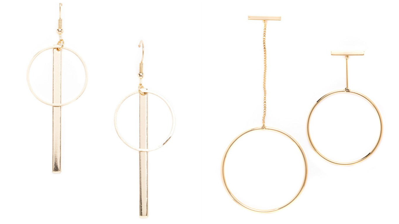 Dangling earrings, minimalist inspired earrings