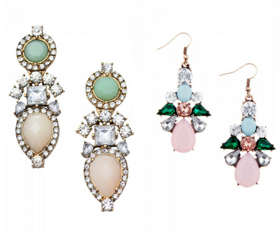 Pastel dangling earrings