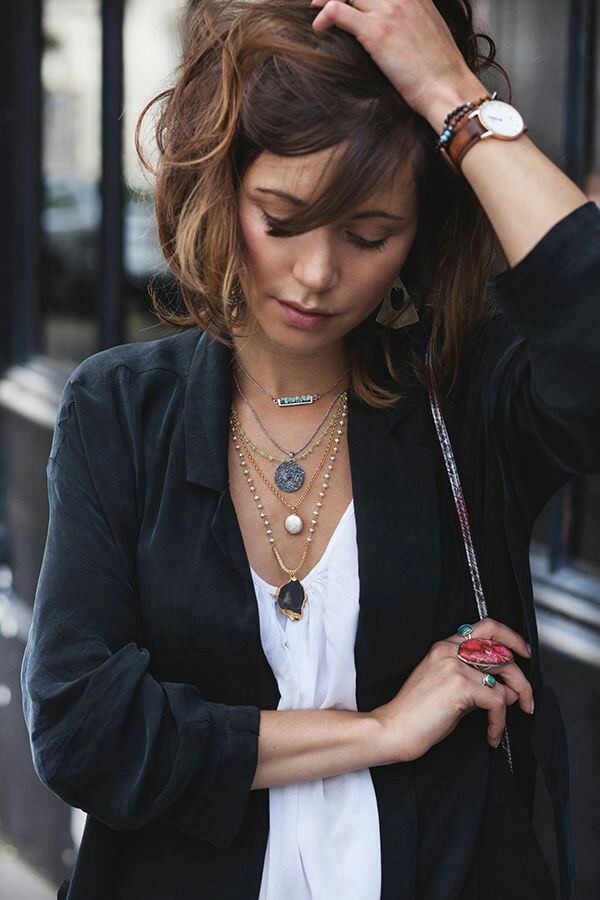 Layered necklaces