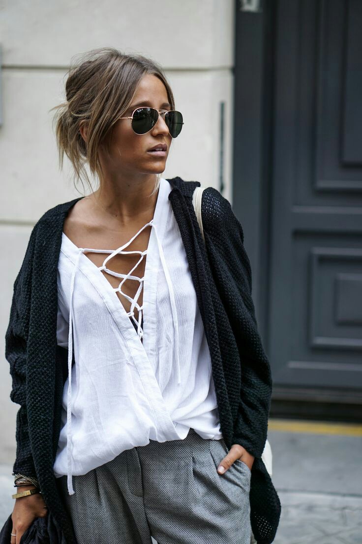 White tops with blazer