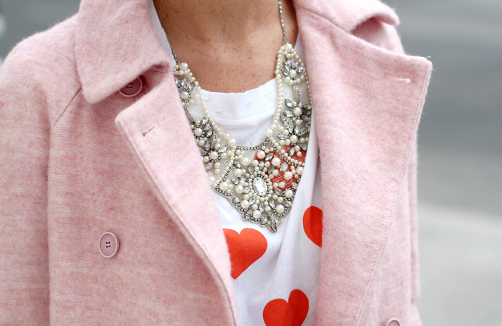 Girly fashion necklaces, blazer