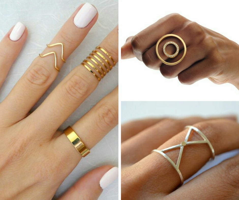 Stylish geometric rings