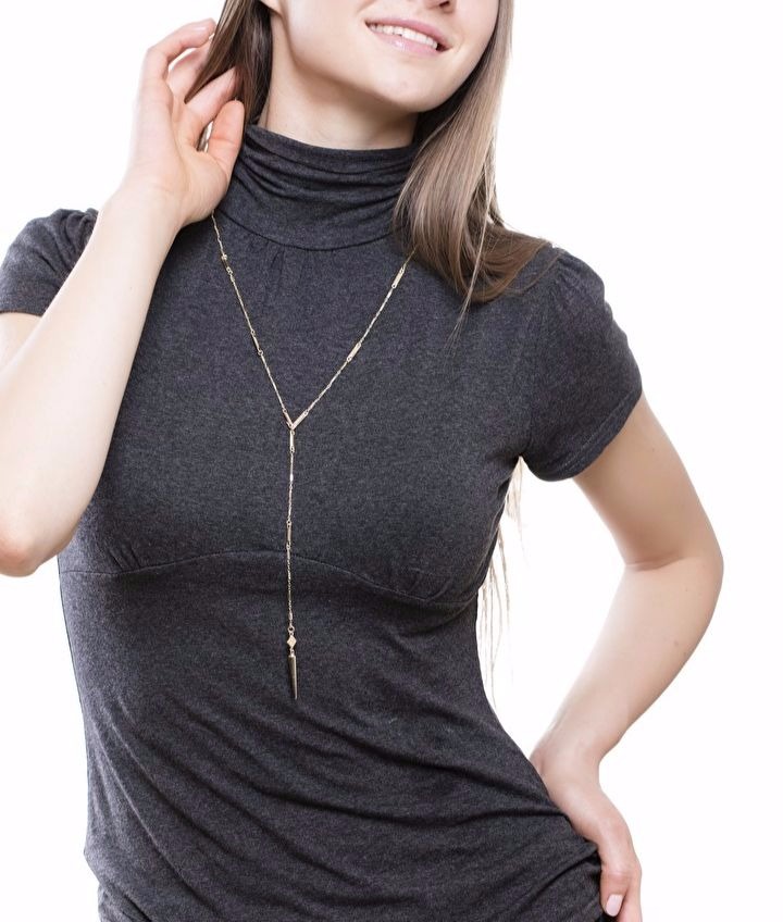 Modern lariat necklace