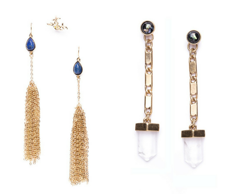 Delicate long earrings