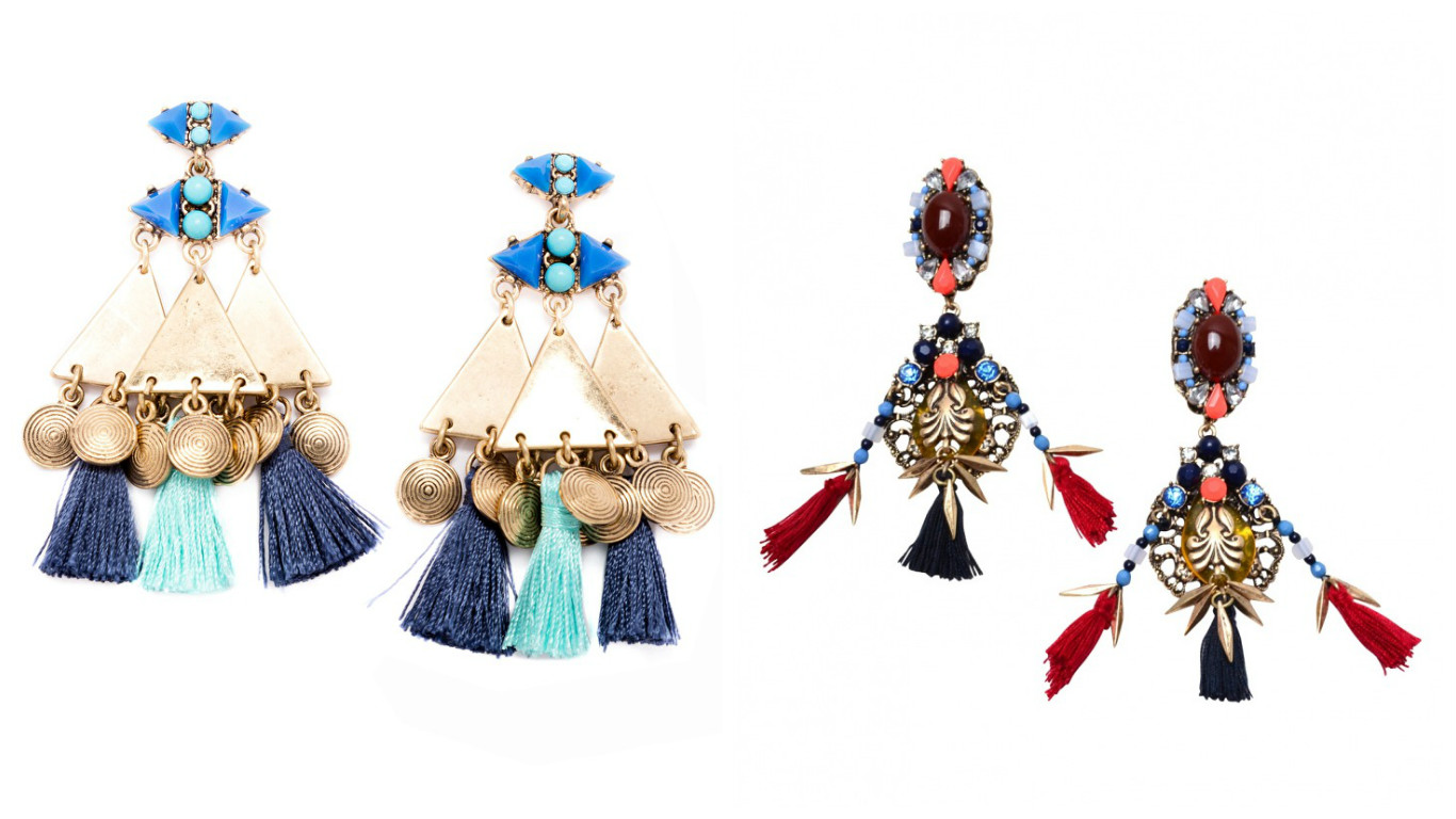 Tassel earrings, statement earrings