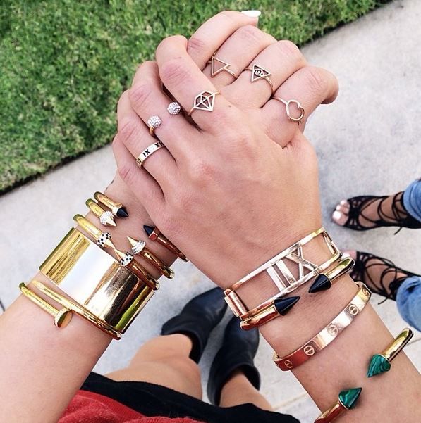 Midi rings and cuff bracelets