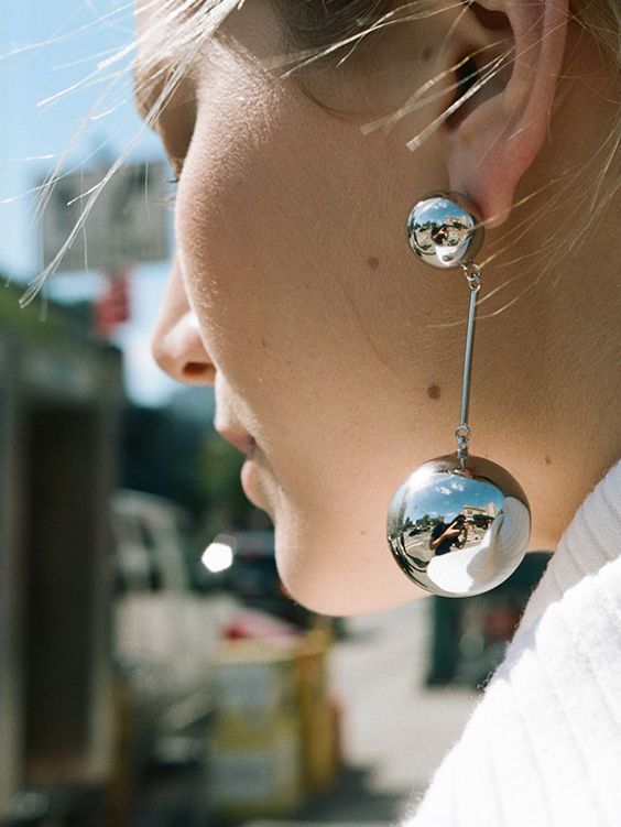 Ball drop earrings