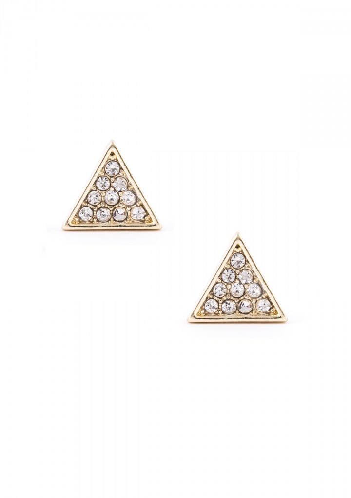 Geometric Triangle Stud Earrings