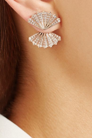 Rose gold ear jackets