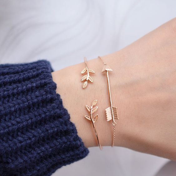 Rose gold bracelets, delicate bracelets