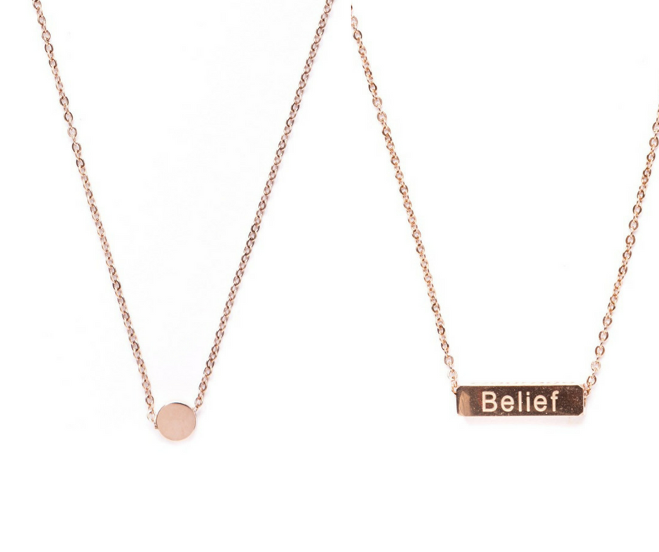 Delicate rose gold necklaces