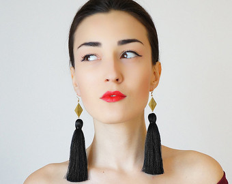 Long tassel earrings