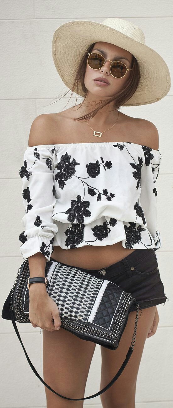 delicate necklaces with an off-shoulder outfit