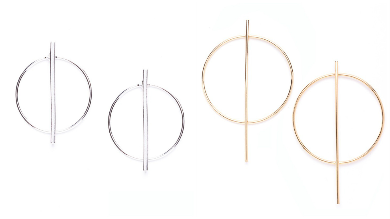 Minimalist hoop earrings, unique jewelry